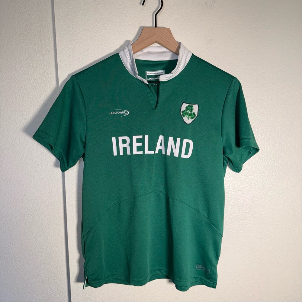 LANSDOWNE Irish Rugby Team pullover green athletic youth jersey 11-12